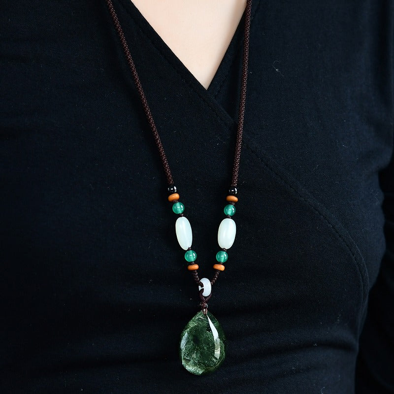 Green Phantom Crystal Pendant