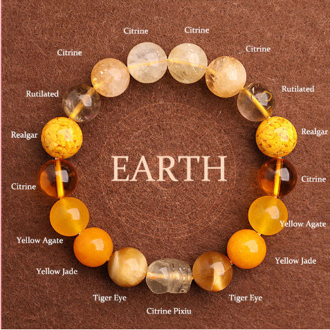 Five Elements Crystal Multi-treasure Green Strawberry Quartz Auspicious Bracelet