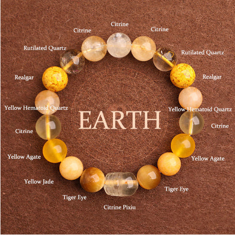 Five Elements Crystal Multi-treasure Green Strawberry Quartz Auspicious Bracelet
