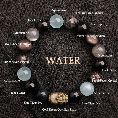 Five Elements Crystal Multi-treasure Green Strawberry Quartz Auspicious Bracelet