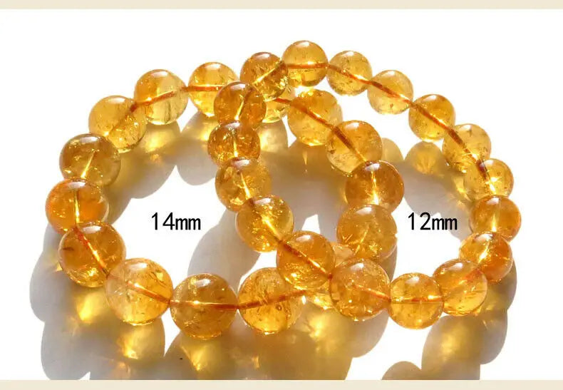 Natural Yellow Citrine Clear Round Beads Bracelet Women Men Citrine Bracelet Wealthy Gemstone 10mm 11m 12mm 13mm 14mm AAAAAA