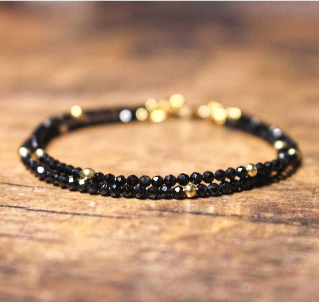 Black Tourmaline Empath Protection Bracelet for Women