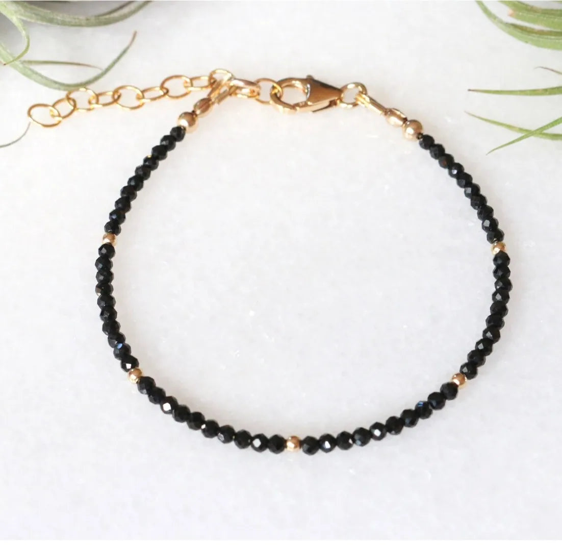 Black Tourmaline Empath Protection Bracelet for Women
