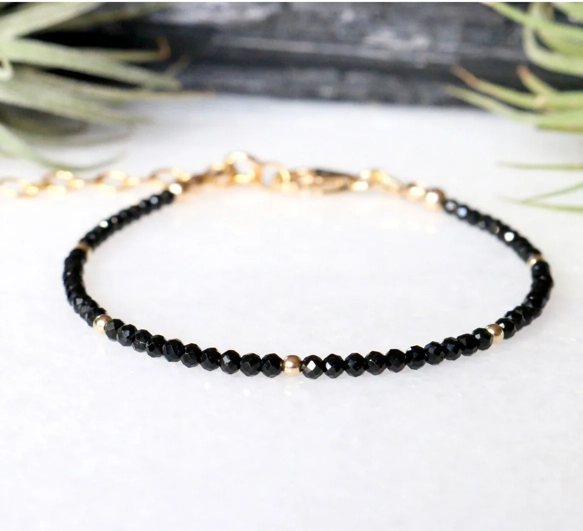 Black Tourmaline Empath Protection Bracelet for Women