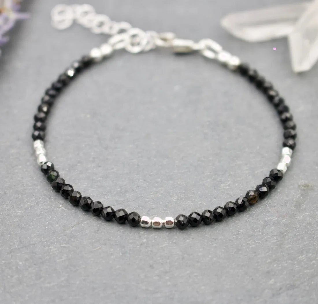 Black Tourmaline Empath Protection Bracelet for Women