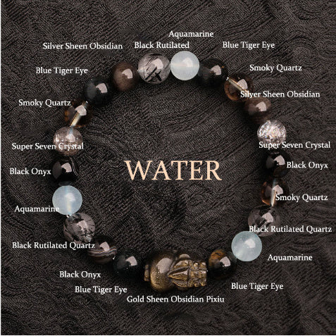 Five Elements Crystal Multi-treasure Green Strawberry Quartz Auspicious Bracelet