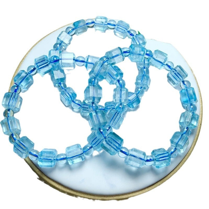 Rough Stone Polished Cube Sugar Crystal Bracelet Unisex