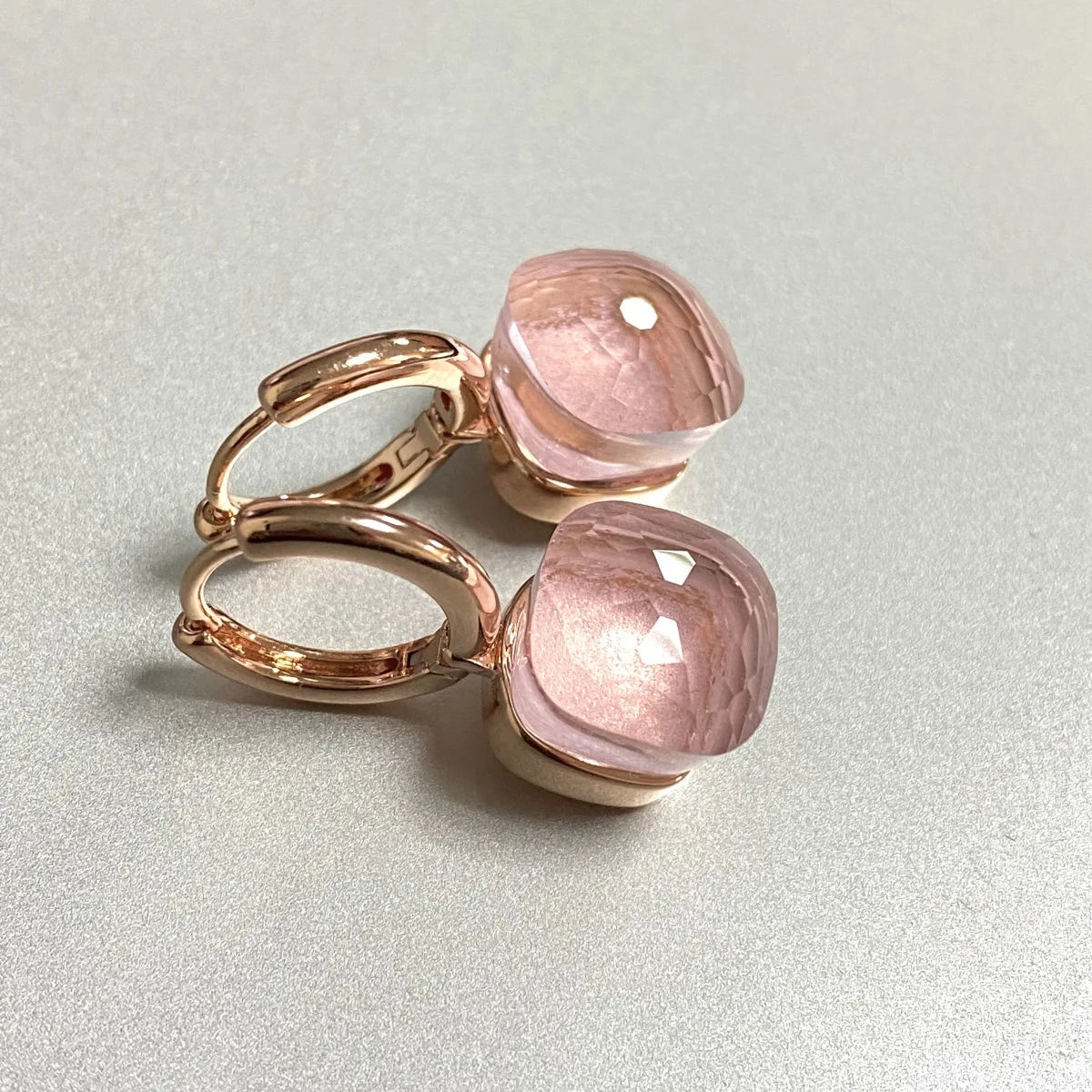 Classic Crystal Earrings Candy Square Earrings Platinum Plated Water Drop Candy Color Earrings Women Crystal Jewelry Gift
