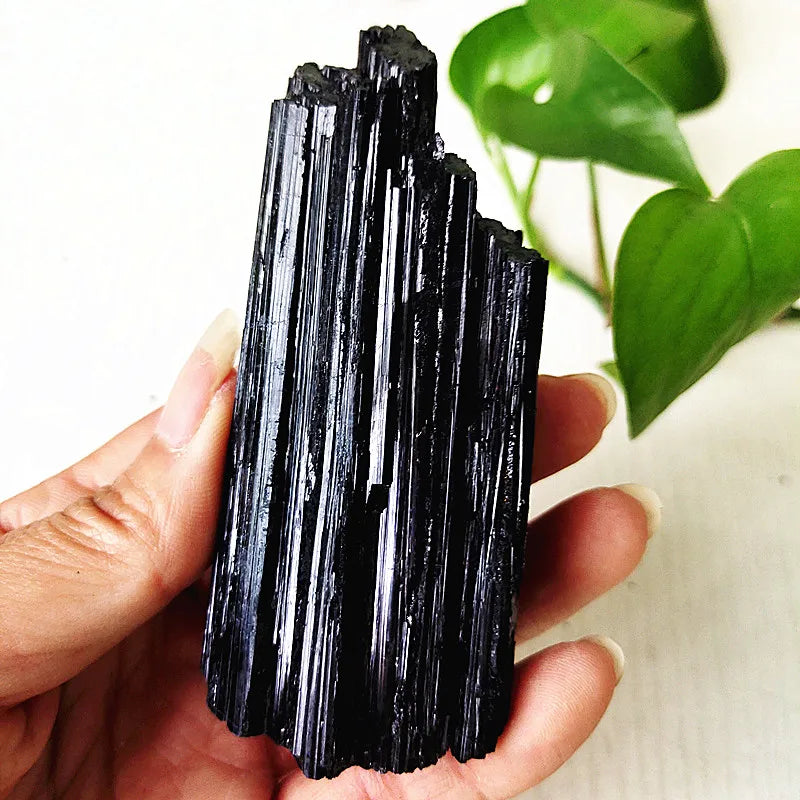 Natural Black Tourmaline Raw Crystal Stone Mineral Specimen Room Decor Home Spiritual Energy Meditation Piedras Naturales y Mine