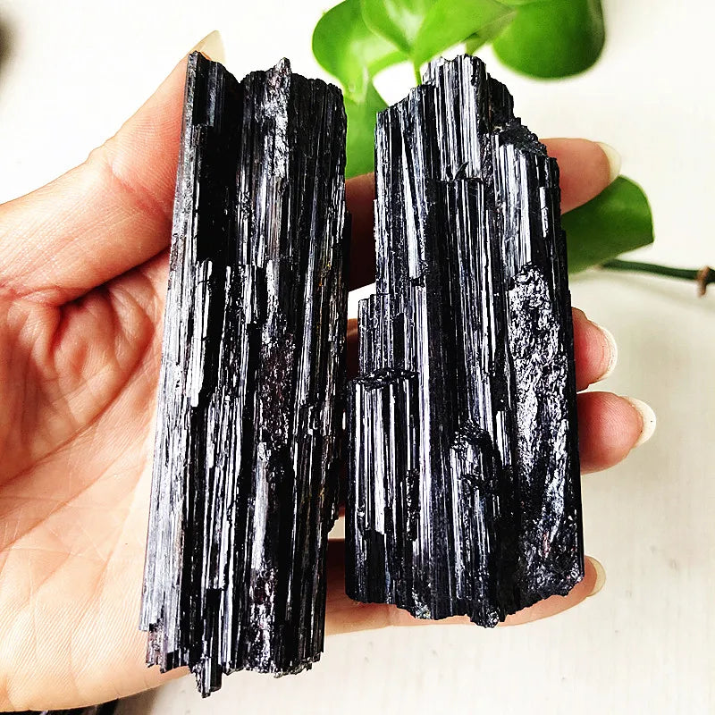 Natural Black Tourmaline Raw Crystal Stone Mineral Specimen Room Decor Home Spiritual Energy Meditation Piedras Naturales y Mine