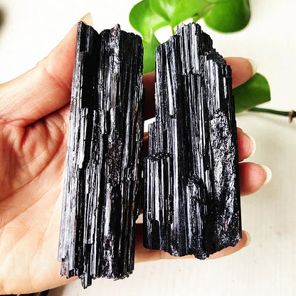 Natural Black Tourmaline Raw Crystal Stone Mineral Specimen Room Decor Home Spiritual Energy Meditation Piedras Naturales y Mine