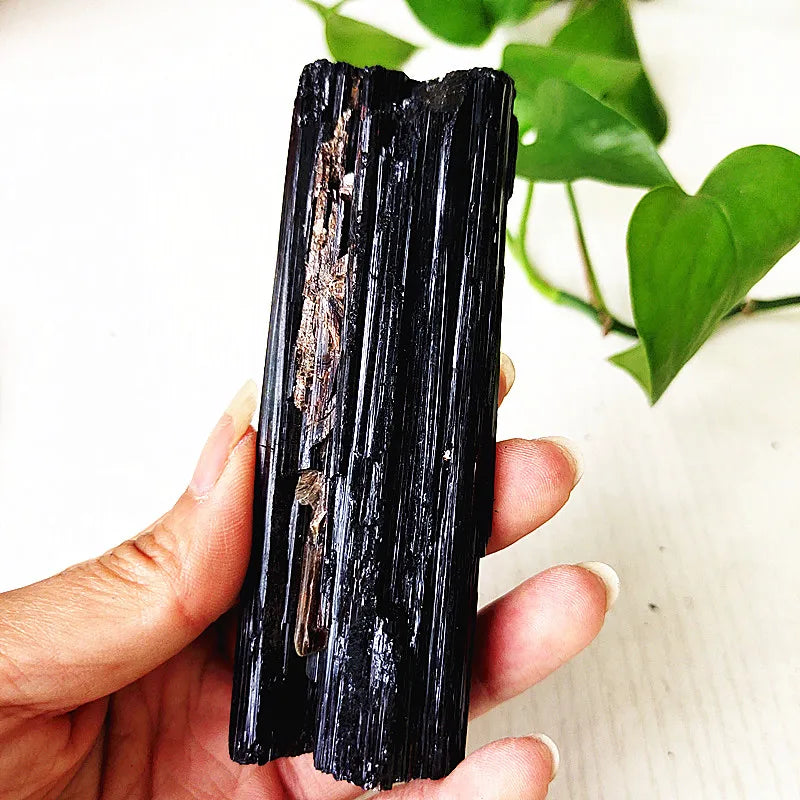 Natural Black Tourmaline Raw Crystal Stone Mineral Specimen Room Decor Home Spiritual Energy Meditation Piedras Naturales y Mine