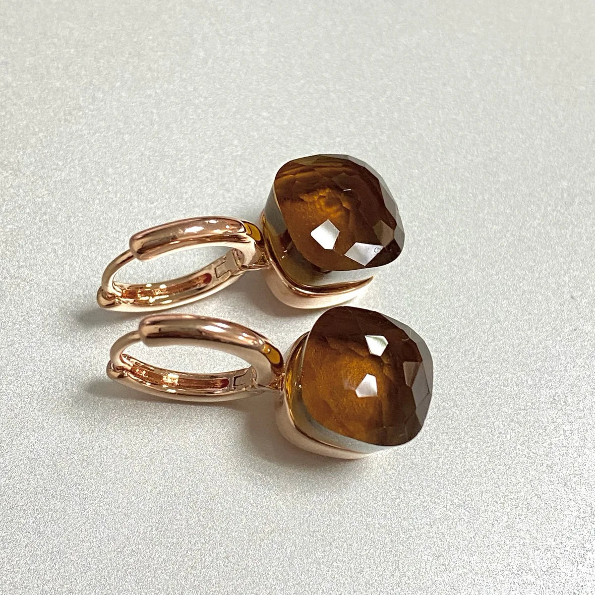 Classic Crystal Earrings Candy Square Earrings Platinum Plated Water Drop Candy Color Earrings Women Crystal Jewelry Gift