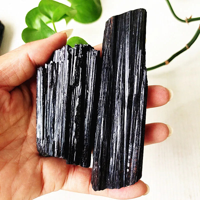 Natural Black Tourmaline Raw Crystal Stone Mineral Specimen Room Decor Home Spiritual Energy Meditation Piedras Naturales y Mine