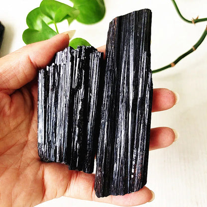 Natural Black Tourmaline Raw Crystal Stone Mineral Specimen Room Decor Home Spiritual Energy Meditation Piedras Naturales y Mine