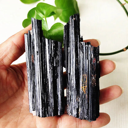 Natural Black Tourmaline Raw Crystal Stone Mineral Specimen Room Decor Home Spiritual Energy Meditation Piedras Naturales y Mine