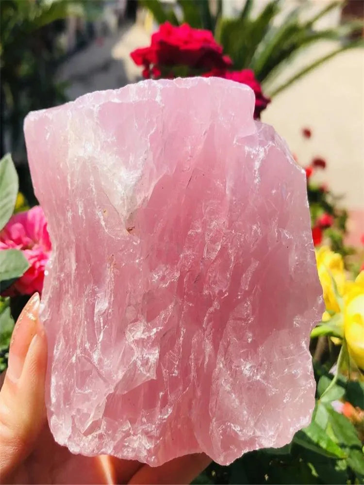 1kg Large Size Natural Rose Quartz Stone Crystal Stones Raw Mineral Specimens Home Decoration Pink Crystals Stone