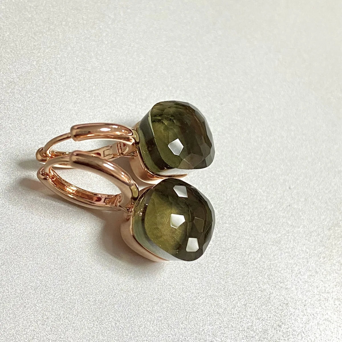 Classic Crystal Earrings Candy Square Earrings Platinum Plated Water Drop Candy Color Earrings Women Crystal Jewelry Gift