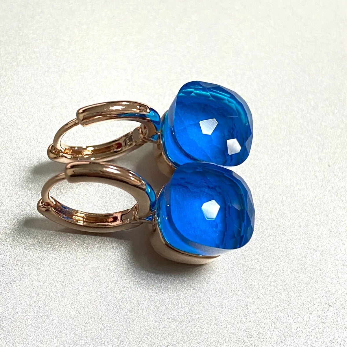 Classic Crystal Earrings Candy Square Earrings Platinum Plated Water Drop Candy Color Earrings Women Crystal Jewelry Gift