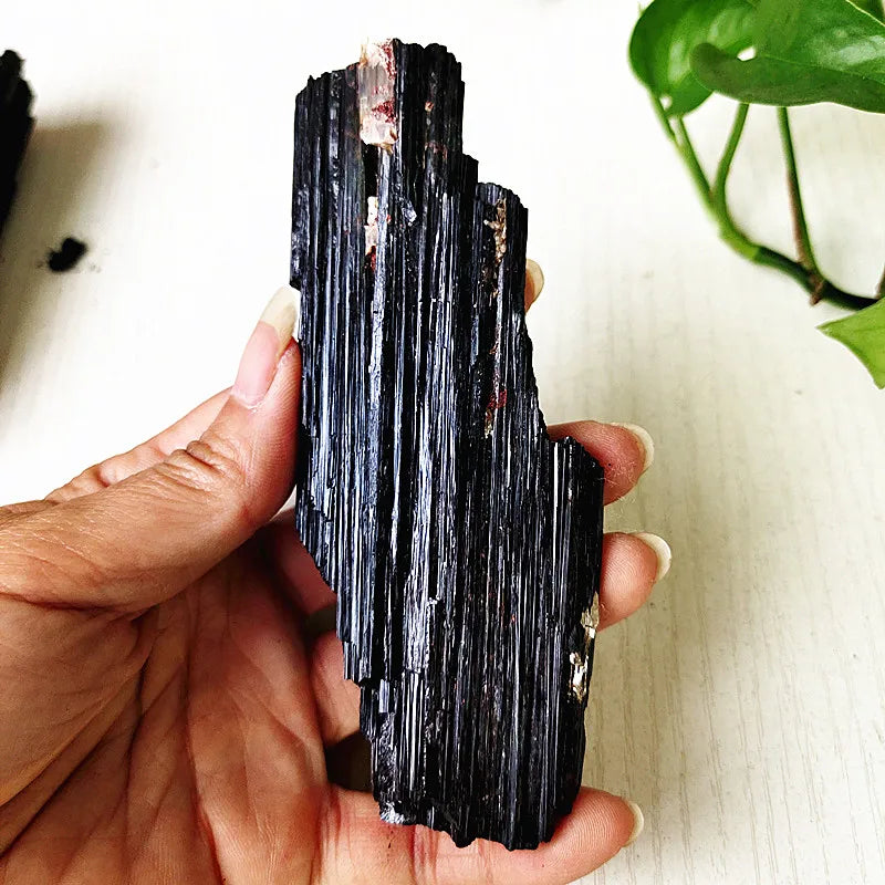 Natural Black Tourmaline Raw Crystal Stone Mineral Specimen Room Decor Home Spiritual Energy Meditation Piedras Naturales y Mine