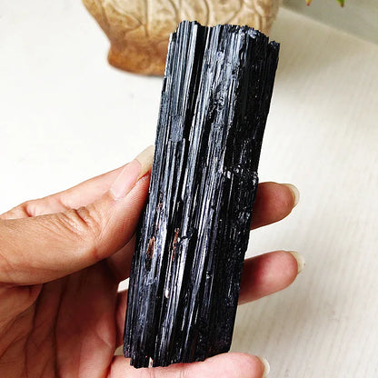 Natural Black Tourmaline Raw Crystal Stone Mineral Specimen Room Decor Home Spiritual Energy Meditation Piedras Naturales y Mine