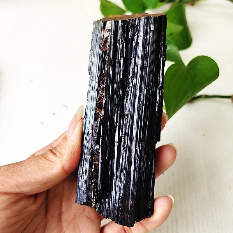 Natural Black Tourmaline Raw Crystal Stone Mineral Specimen Room Decor Home Spiritual Energy Meditation Piedras Naturales y Mine
