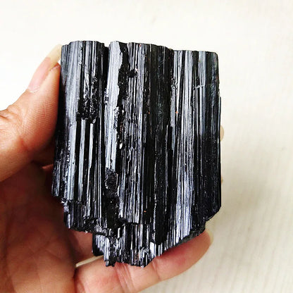 Natural Black Tourmaline Raw Crystal Stone Mineral Specimen Room Decor Home Spiritual Energy Meditation Piedras Naturales y Mine