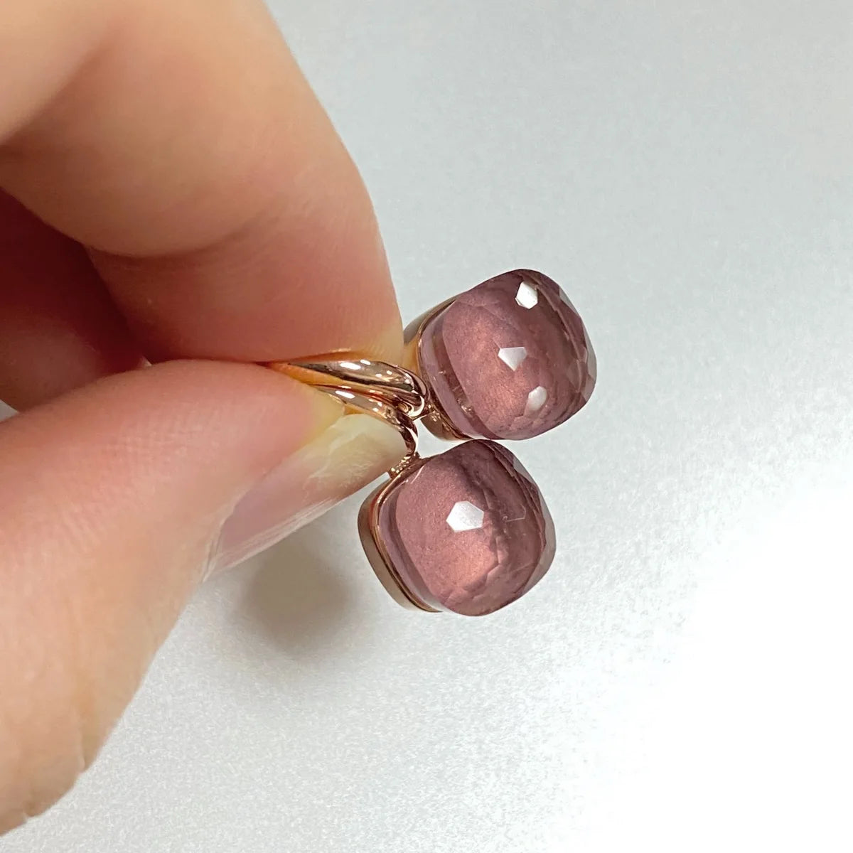Classic Crystal Earrings Candy Square Earrings Platinum Plated Water Drop Candy Color Earrings Women Crystal Jewelry Gift