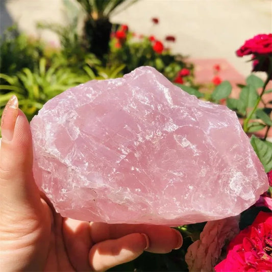 1kg Large Size Natural Rose Quartz Stone Crystal Stones Raw Mineral Specimens Home Decoration Pink Crystals Stone