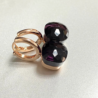 Classic Crystal Earrings Candy Square Earrings Platinum Plated Water Drop Candy Color Earrings Women Crystal Jewelry Gift