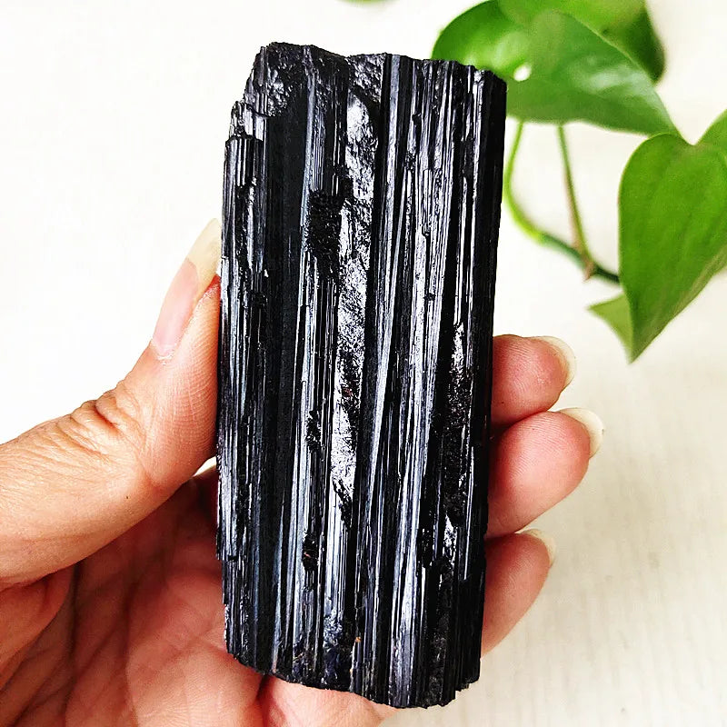 Natural Black Tourmaline Raw Crystal Stone Mineral Specimen Room Decor Home Spiritual Energy Meditation Piedras Naturales y Mine