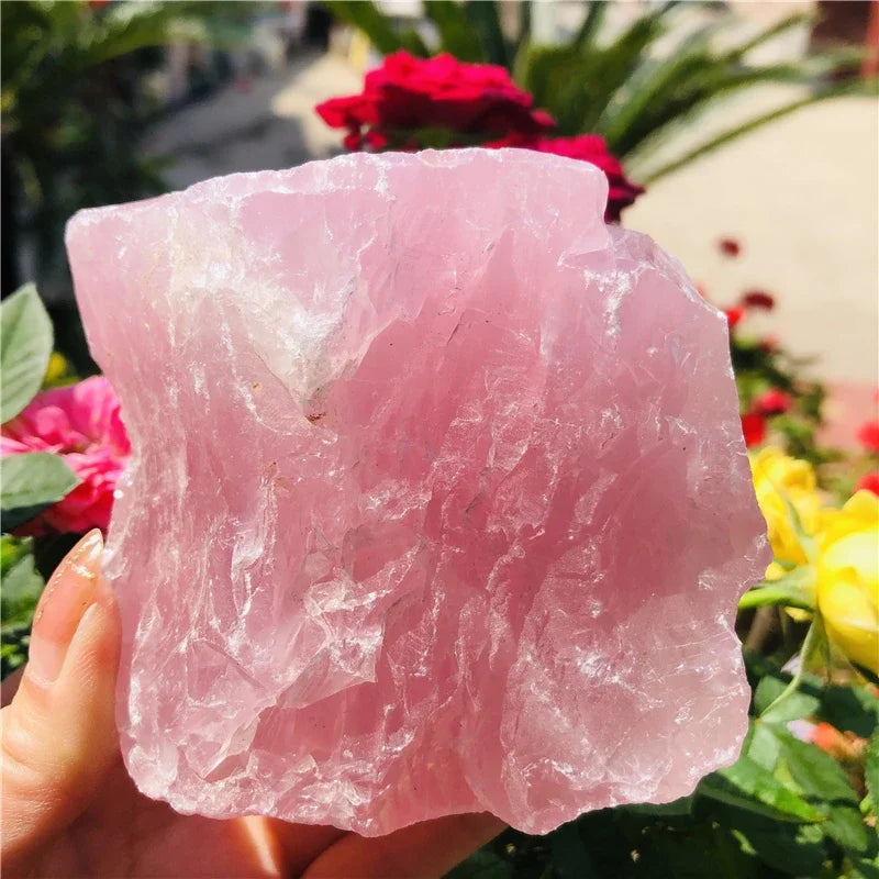 1kg Large Size Natural Rose Quartz Stone Crystal Stones Raw Mineral Specimens Home Decoration Pink Crystals Stone