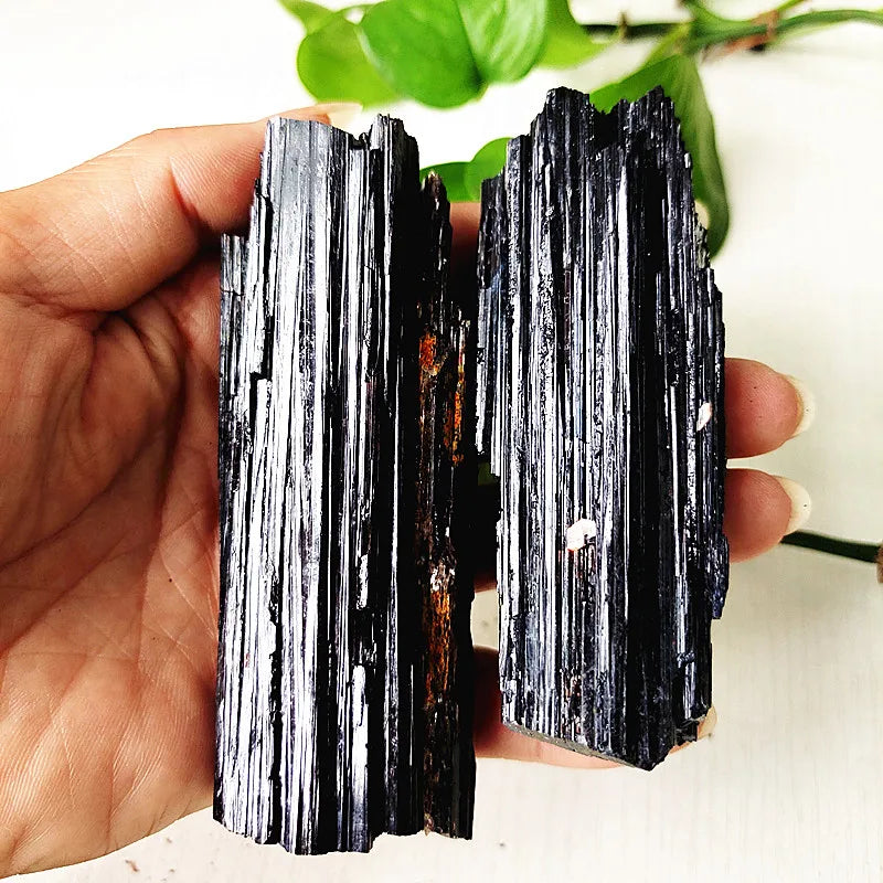 Natural Black Tourmaline Raw Crystal Stone Mineral Specimen Room Decor Home Spiritual Energy Meditation Piedras Naturales y Mine