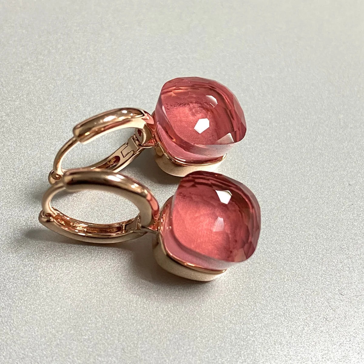 Classic Crystal Earrings Candy Square Earrings Platinum Plated Water Drop Candy Color Earrings Women Crystal Jewelry Gift