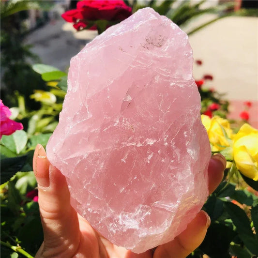 1kg Large Size Natural Rose Quartz Stone Crystal Stones Raw Mineral Specimens Home Decoration Pink Crystals Stone