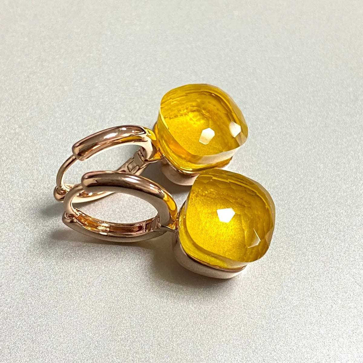 Classic Crystal Earrings Candy Square Earrings Platinum Plated Water Drop Candy Color Earrings Women Crystal Jewelry Gift
